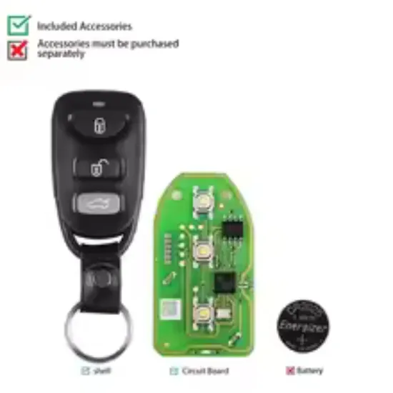 Tsnew 5PCS/Lot Xhorse Xkhy01en Wire Universal Remote Key for Hyundai 3+1 Buttons English Version Working with Xhorse Vvdi Key Tool