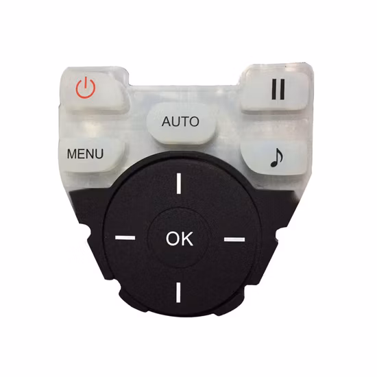 ODM/OEM Silicone Rubber Conductive P+R Keypad and Plastic Button Cover Numeric Button