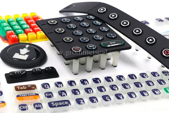 PC Silicone Rubber Keypad/Keyboard Buttons with Plastic Cover