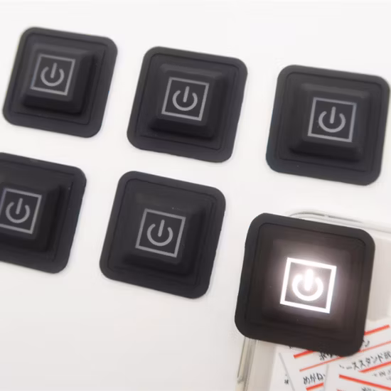 Conductive Custom Molded Silicone Rubber Buttons, Push Button, Single Button