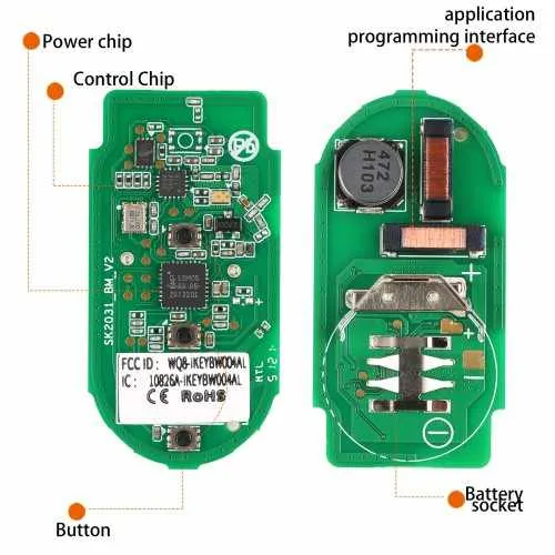 Tsnew Autel Ikey Bw003al Programmable Smart Key 3 Buttons Universal Car Remotes for Maxiim Km100 Programmer Tool 