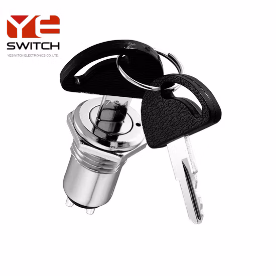 Two or Three Positions Electric Keyboard Shutter No Nc Cam Lock 19mm Elevator Key Switch